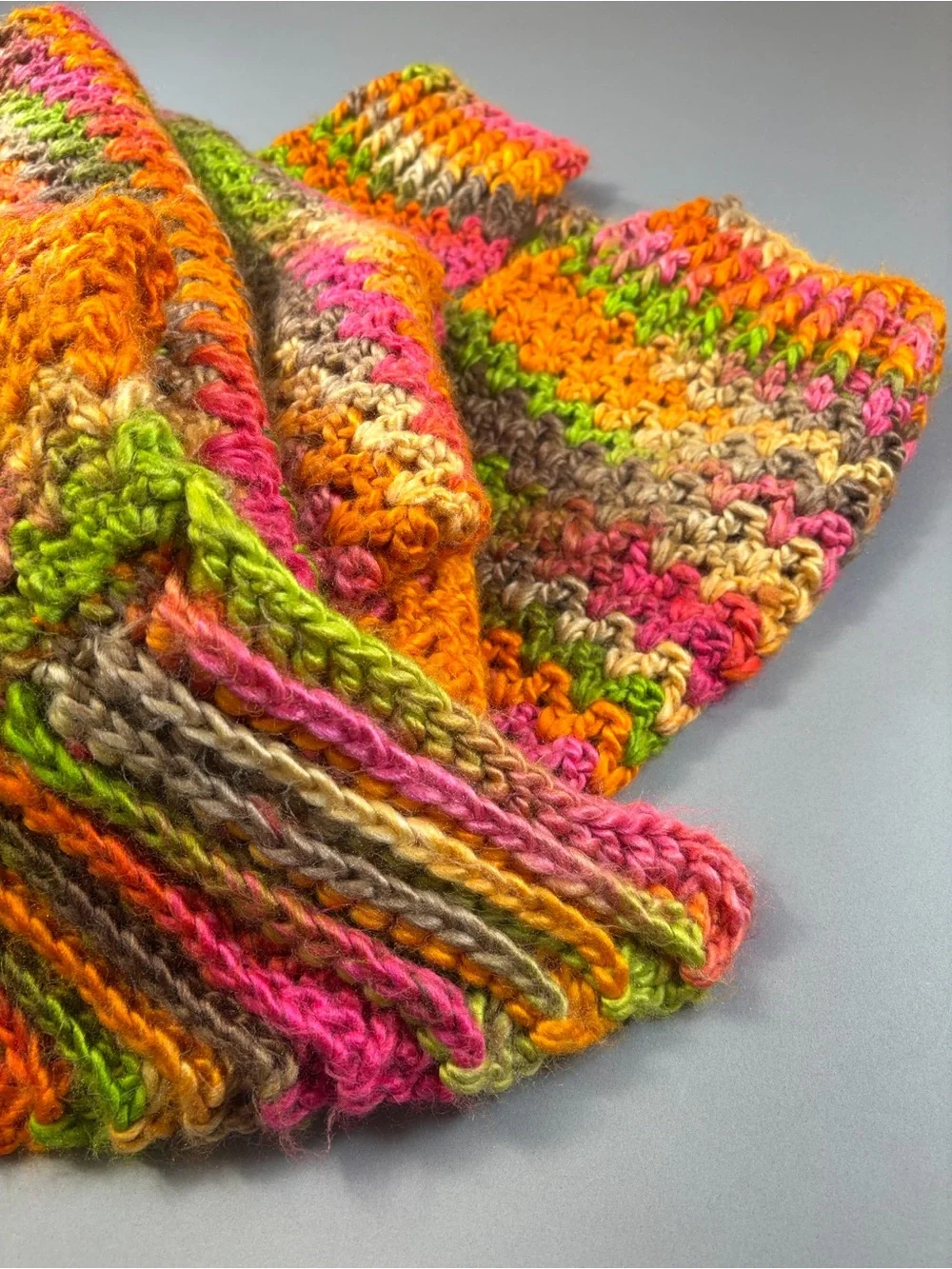 Handmade Crochet 6’+ Mermaid Tail Couch Blanket Wrap Cozy Multicolor HEAVY